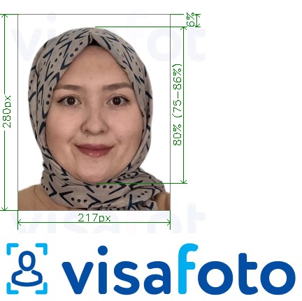 مثال للنتيجة النهائية: تأشيرة أو صورة جواز سفر صحيحة والتى ستحصل عليها