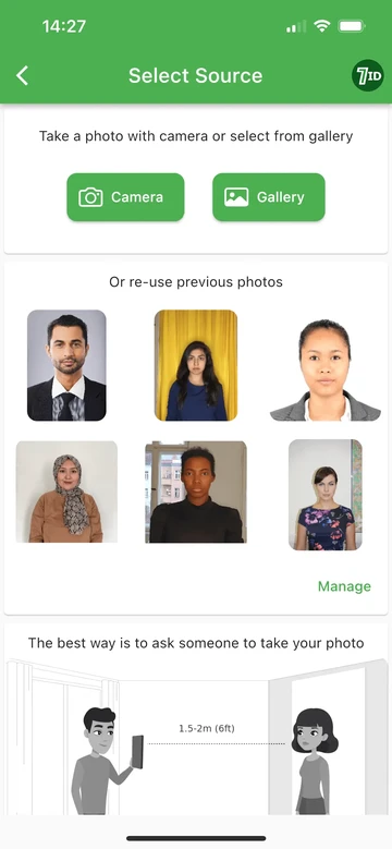 Application 7ID : prenez une photo 4x6 avec un téléphone