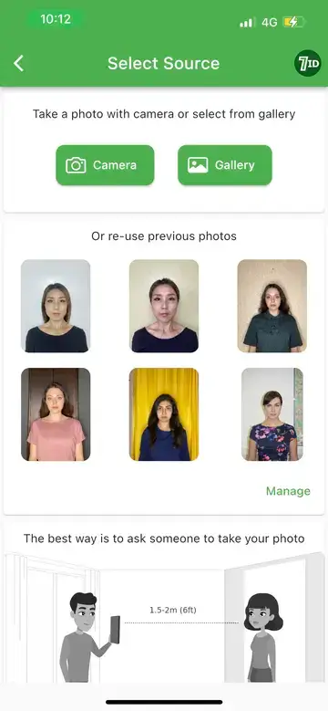 Application 7ID : Créateur de photos de visa japonais