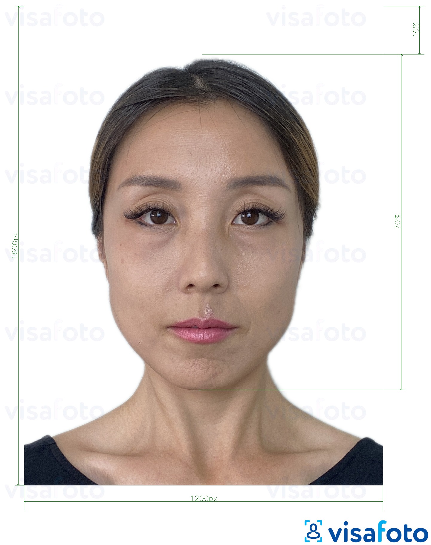 مع مواصفات الحجم الدقيقة جواز سفر إلكتروني بهونج كونج 1200 × 1600 بكسل مثال على صورة لـ 