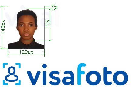 مع مواصفات الحجم الدقيقة جواز سفر نيجيريا 120x140 بكسل مثال على صورة لـ 