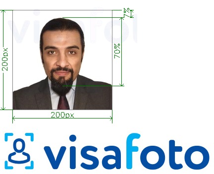 مع مواصفات الحجم الدقيقة تأشيرة المملكة العربية السعودية عبر الإنترنت عبر enjazit.com.sa مثال على صورة لـ 
