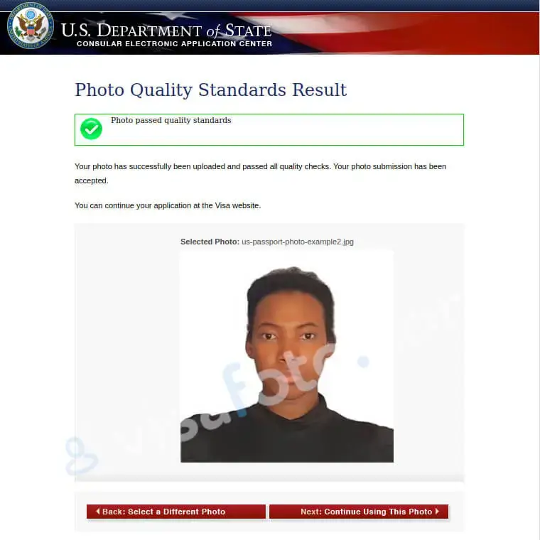 صورة أخرى لجواز السفر الأمريكي تمرر الشيكات على موقع وزارة الخارجية