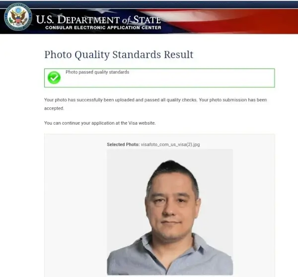 شاشة نجاح تحميل صور تأشيرة الولايات المتحدة